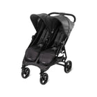 Black Valco Baby Slim Twin Lightweight Double Stroller Licorice - Side Profile View | Bambi Baby
