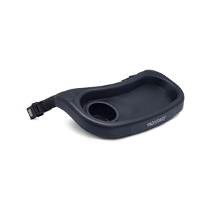Navy Plastic Valco Baby Duo Trend Snack Tray with Cup Holder - 3/4 Angle View | Bambi Baby