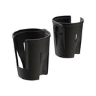 Black Plastic Veer Cruiser Cup Holders Pair - Staggered Duo View | Bambi Baby