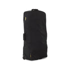 Black 600D Veer Wheeled Travel Bag for XL Cruisers - Front 3/4 View with Yellow Accent Zipper | Bambi Baby