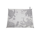 Grey Veer Sand-Filtering Beach Mat with Ocean Life Print - Angled Flat Lay | Bambi Baby