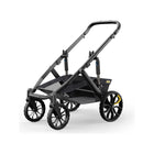 Charcoal Veer &Roll All-Terrain Stroller Frame with Dual Car Seat Adapters - Rear Three Quarter View | Bambi Baby