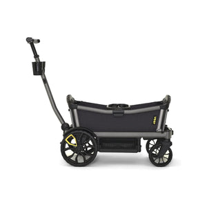 Black Veer Cruiser City Wagon - Left Side Profile with Push Handle and Storage Basket | Bambi Baby