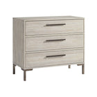 Willow Wire-Brushed Wood Nursery Dresser 3 Drawer - Side Angle View | Bambi Baby