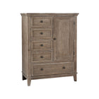 Sandwash Wood Westwood Leland Nursery Chifferobe - Drawers & Door Three-Quarter View | Bambi Baby