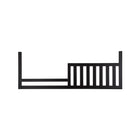 Black Wood Toddler Safety Rail - Front View with Slatted Guard Panel | Bambi Baby