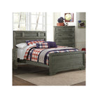 Brushed Pewter Oak Veneer Youth Full Bed - Room Setting with Chest | Bambi Baby