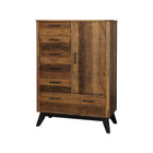 Brushed Wheat Urban Rustic Nursery Chifferobe - Straight Front View | Bambi Baby