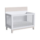 Ash Linen Two-Tone Wood Convertible Crib - 3/4 Angle View | Bambi Baby