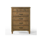 Sand Dune Wood Westwood Highland Nursery Tall Chest 6 Drawers - Front View White Background | Bambi Baby