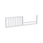 White Wood Rowan Toddler Rail - Angled Side Profile | Bambi Baby