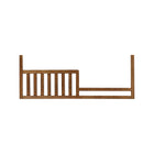 Brushed Wheat Wood Toddler Guard Rail with Slatted Detail - Isolated View | Bambi Baby