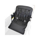 Black WonderFold W4 Premium PU Wagon Seat with Footrest & 5-Point Harness - Side Angle View | Bambi Baby