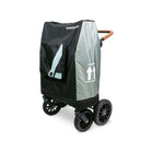 Black Gray WonderFold W4 Travel Cover on Wagon with Wheels Exposed - Rear Angle | Bambi Baby