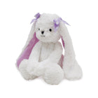 White Plush Bunny with Lavender-Lined Long Ears - 3/4 Angle View | Bambi Baby