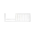 Pali Vintage White Wood Toddler Bed Guard Rail - Angled Front View, Crib Conversion | Bambi Baby