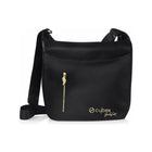 Black CYBEX PRIAM Jeremy Scott Wings Luxury Diaper Bag - Front View with Gold Zipper Pull | Bambi Baby