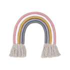 Pink Yellow Grey Rope Rainbow Wall Decor without Tassels - Front View | Bambi Baby