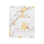 White Cotton Classic Pooh Fitted Crib Sheet - Corner Detail with Elastic | Bambi Baby