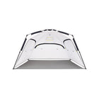 White Veer Family Basecamp Pop-Up Beach Shelter - Front View with Gray Ground Mat | Bambi Baby