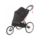 Black Mesh CYBEX Avi Jogging Stroller Insect Net Installed on Pink Avi - 3/4 View | Bambi Baby