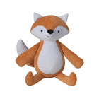 Orange & White Velour Scout Fox Stuffed Animal - Seated Three-Quarter View | Bambi Baby