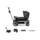 Black Veer Cruiser City Wagon Bundle with Canopy, Cargo Net & Leather Grips - Bundle Contents View | Bambi Baby