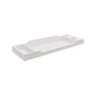 Vintage White Wood Dresser Changing Topper with Storage Compartments - Angled Top View | Bambi Baby