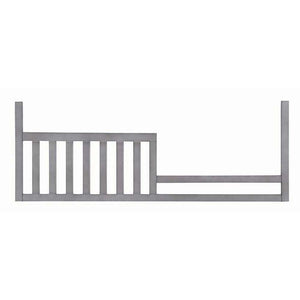 Cloud Grey Wood Toddler Guard Rail - Side View | Bambi Baby
