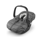 Charcoal Melange UPPAbaby CozyGanoosh on Mesa Car Seat - Angled Front View | Bambi Baby