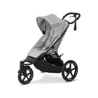 Fog Grey CYBEX Avi Spin Jogging Stroller Black Frame - Side Profile View | Bambi Baby