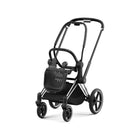 Chrome Black CYBEX Priam4 Stroller Frame - Three Quarter Front View | Bambi Baby