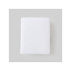 White Cotton Travel Crib Sheet - Folded Top View | Bambi Baby