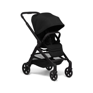 Space Black Joolz Hub2 City Stroller - 3/4 Front Angle with Full Canopy | Bambi Baby