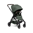 Forest Green Joolz Hub2 Stroller with Brown Handlebar - 3/4 Front Angle, City Stroller | Bambi Baby
