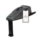 Charcoal Grey babyark G01 Smart Base - Closed Side View with App | Bambi Baby