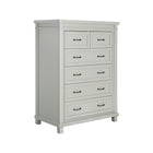 Sage Green Wood Rowan Tall Dresser - Three-Quarter Angle View | Bambi Baby
