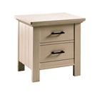 Sandstone Wood Pali Como Nursery Nightstand Two-Drawer - Front Angle View | Bambi Baby