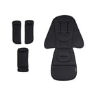 Licorice Black Silver Cross Wave 3 Stroller Seat Liner & Harness Pad Set - Top View | Bambi Baby