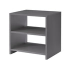 Charcoal Tulip by Natart Metro Nursery Nightstand with Open Shelves - Front View | Bambi Baby