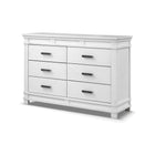 Vintage White Wood Sorelle Brookfield 6-Drawer Double Dresser - Front View | Bambi Baby