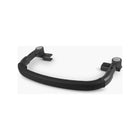 Black Perforated Leather UPPAbaby Minu V3 Bumper Bar with Color-Coded Attachment Clips - Front View | Bambi Baby