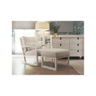 Cream Organic Fabric Nursery Rocker and Ottoman Set - Styled Nursery View | Bambi Baby