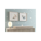 Natural Wood Nursery Picture Frames with Animal Prints - Styled Nursery Scene | Bambi Baby