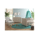 Gray Wood Nursery Set - Styled Room with Crib, Dresser & Rocker | Bambi Baby