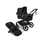 Heritage Black Bugaboo Fox 5 Renew Bassinet and Seat Stroller - Complete System 3/4 Angle View | Bambi Baby