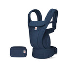 Midnight Blue Mesh Ergobaby Omni Deluxe Baby Carrier - Front View with Storage Pouch | Bambi Baby
