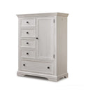 Brushed Ivory Wood Nursery Chifferobe with Drawers & Cabinet - 3/4 View | Bambi Baby