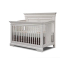Sorelle Portico Brushed Ivory Convertible Crib with Vintage Molding - Angled Front View | Bambi Baby