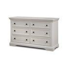 Brushed Ivory Wood Sorelle Portico Double Dresser - 3/4 Angle | Bambi Baby